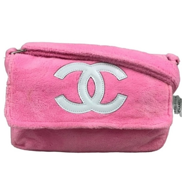 CHANEL Handbags - ⭐️ FIRM PRICE ⭐️ Authentic Chanel Terrycloth Crossbody Makeup Bag